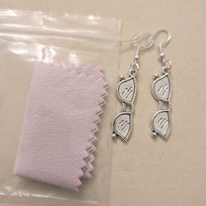 Handcrafted Silver Dangle Sunglasses Earrings New